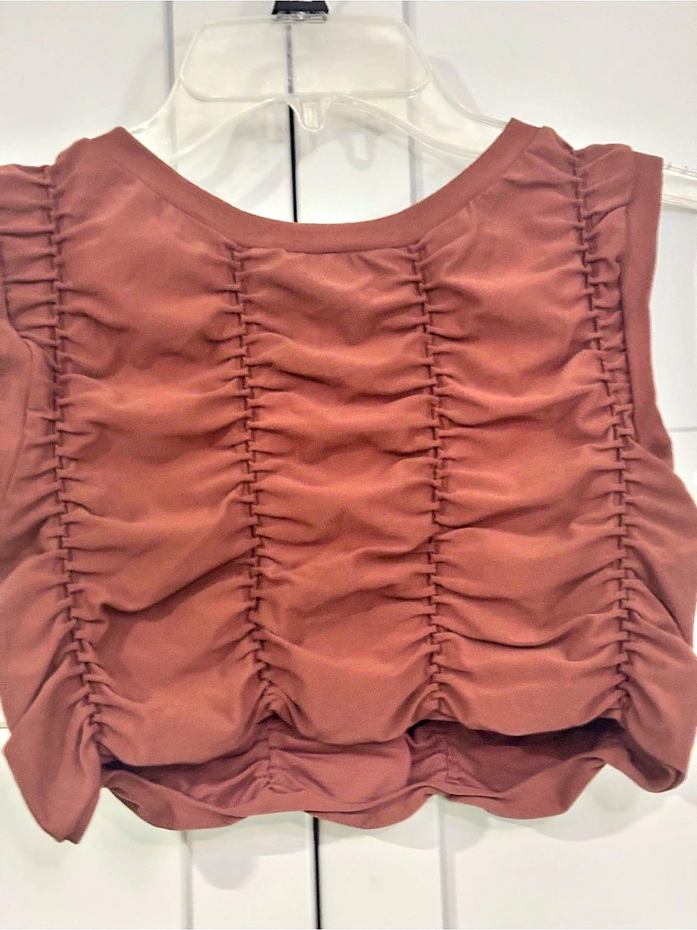 Intimately Free People Ruched Tank Top in Brown Size Small NWT